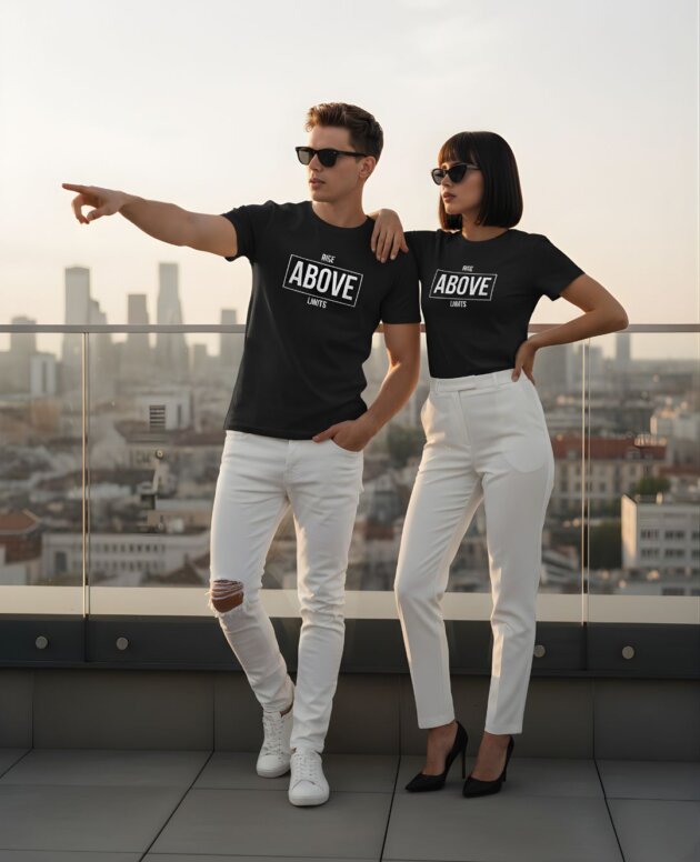 Rise Above Limits Unisex organic cotton t-shirt