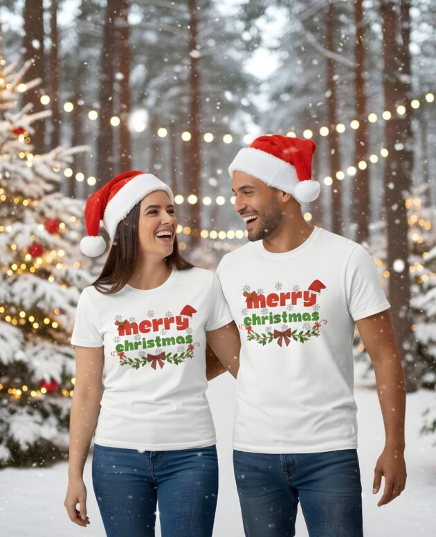 Premium Merry Christmas Unisex T-Shirt | Colorful Wear