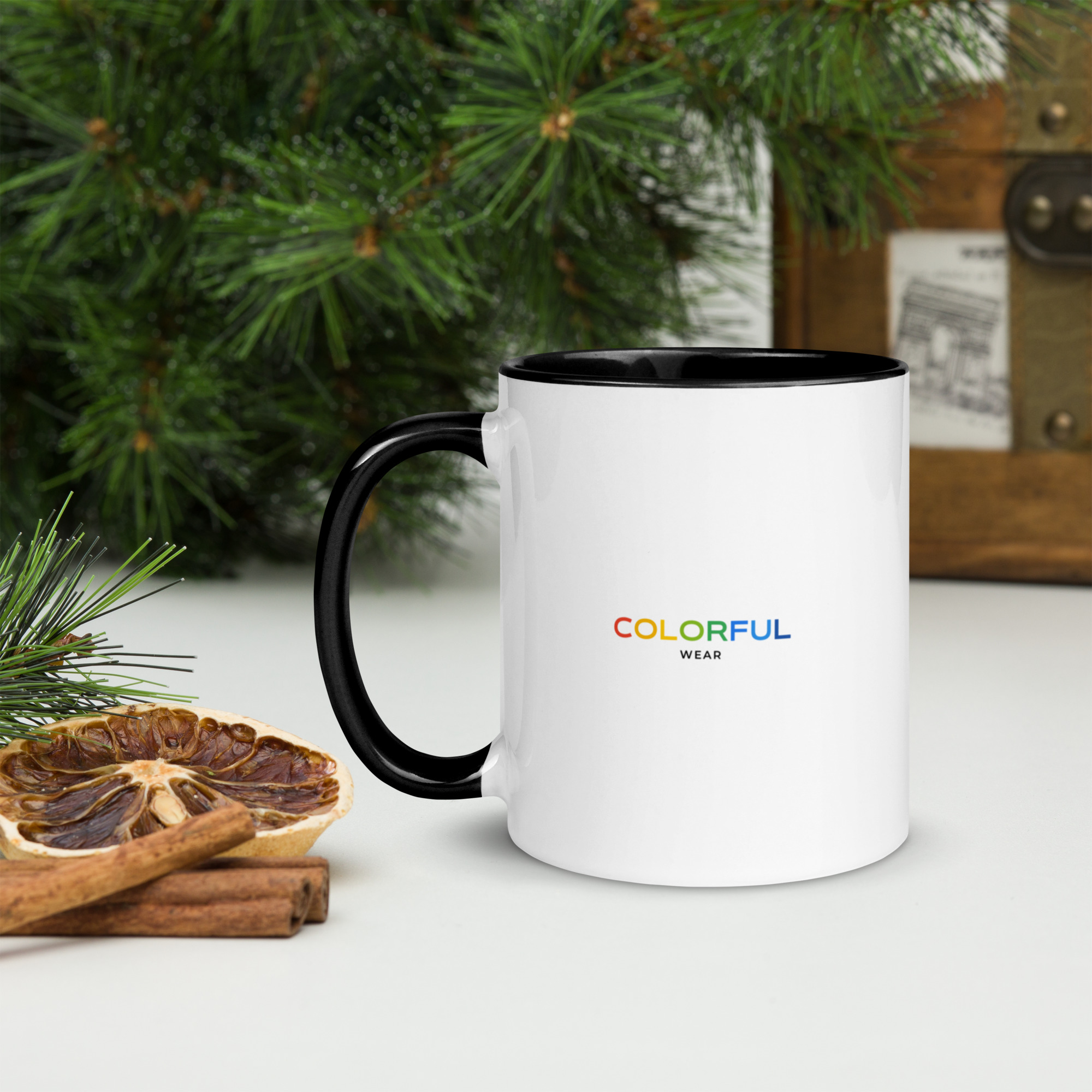 Merry Christmas Gift Mug with Black Interior – 11 oz & 15 oz - Image 2