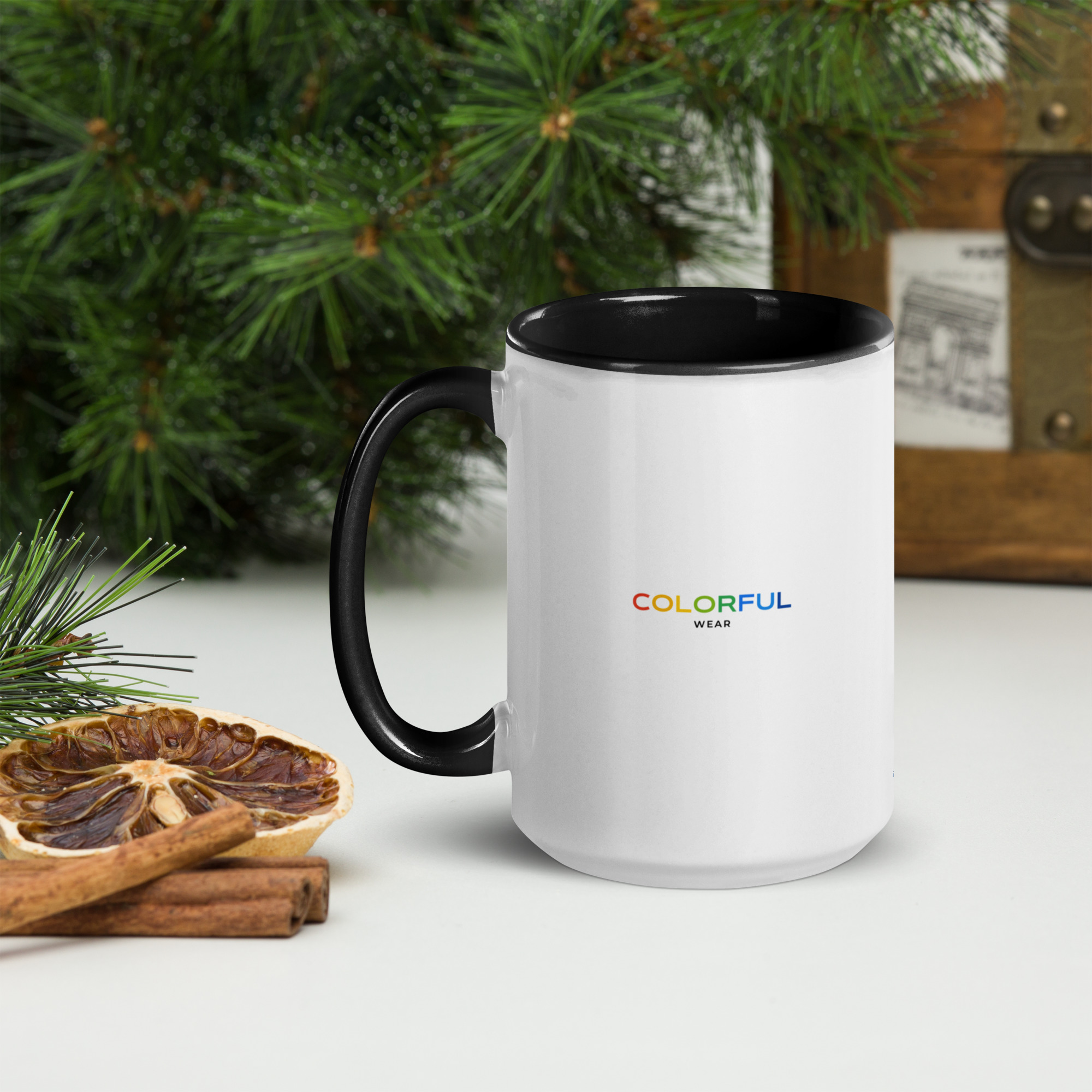 Merry Christmas Gift Mug with Black Interior – 11 oz & 15 oz - Image 4