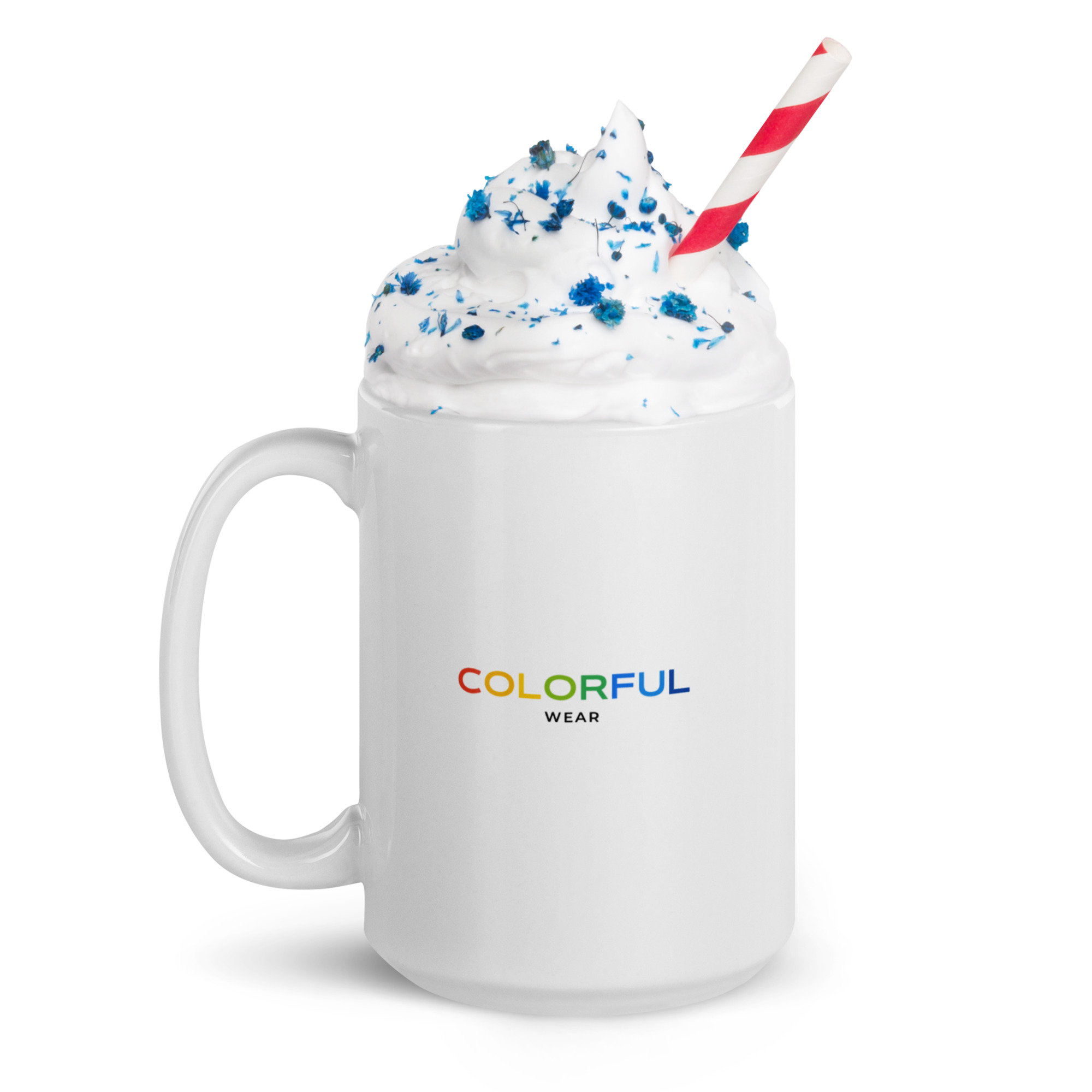 Merry Christmas White Glossy Mug (20 oz) | Colorful Wear