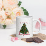 Christmas Tree White Glossy Mug (20 oz) | Colorful Wear